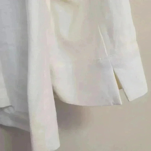 Style & Co Women’s Off White 100% Linen Cropped Blazer 3/4 Sleeves Plus Size 14 - Picture 6 of 11